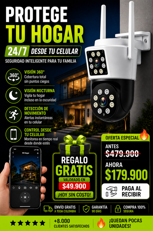 Militar Guard: Cámara de Seguridad - 2 en 1 + Regalo🎁