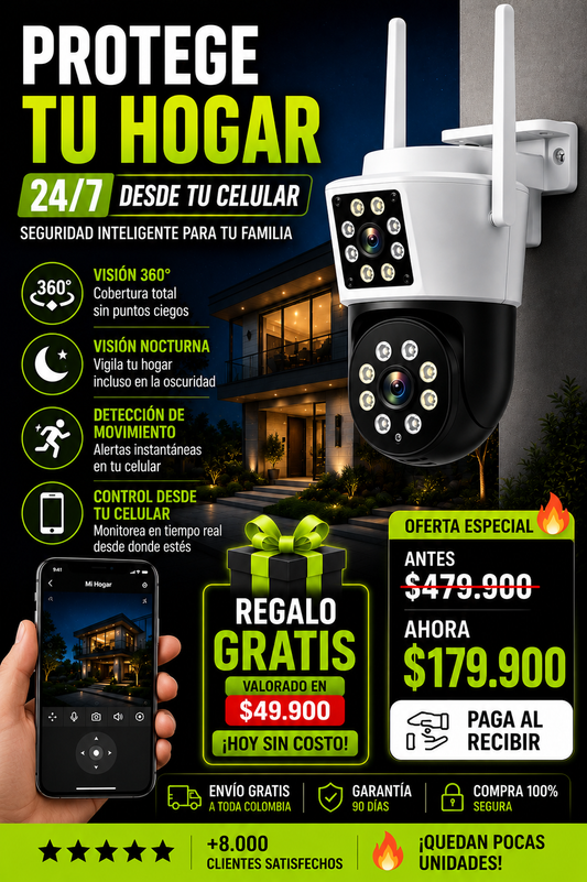 Militar Guard: Cámara de Seguridad - 2 en 1 + Regalo🎁