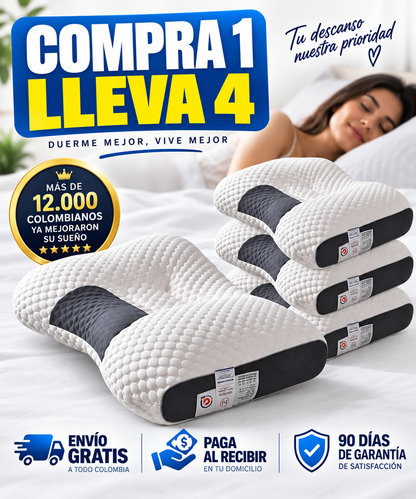 Compra 1 y Lleva 4 | La Almohada Ortopédica Más Vendida de Colombia